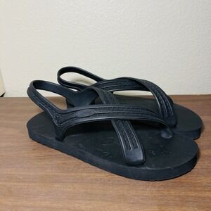 NWOT Flojos 101 Sandals Slingback Black Rubber Size M 7